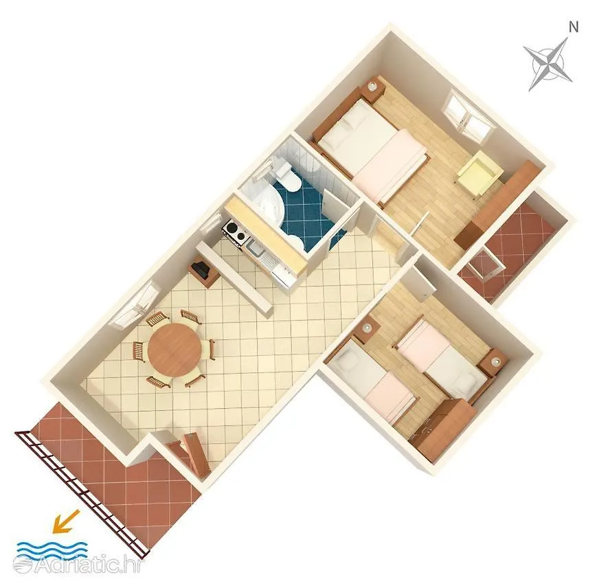 Zora Apartment Seget Vranjica Croatia